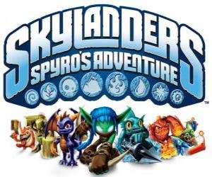 yapboz Spyro macerası: Spyro ejderha, Skylanders video oyun Logosu